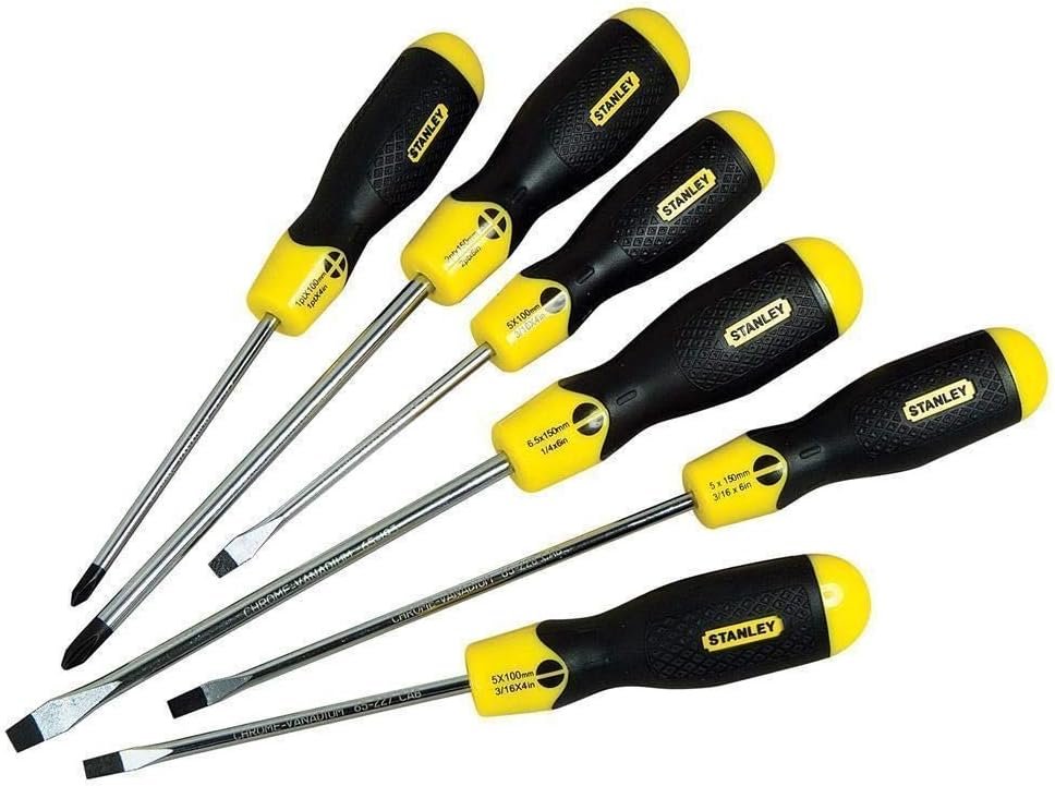 Stanley, 6 pcs Set - Flat 6.5mm X 200mm, Flared 3mm X 75mm, 5mm X 100mm, 6.5mm X 150mm, PH #1 - Image 5
