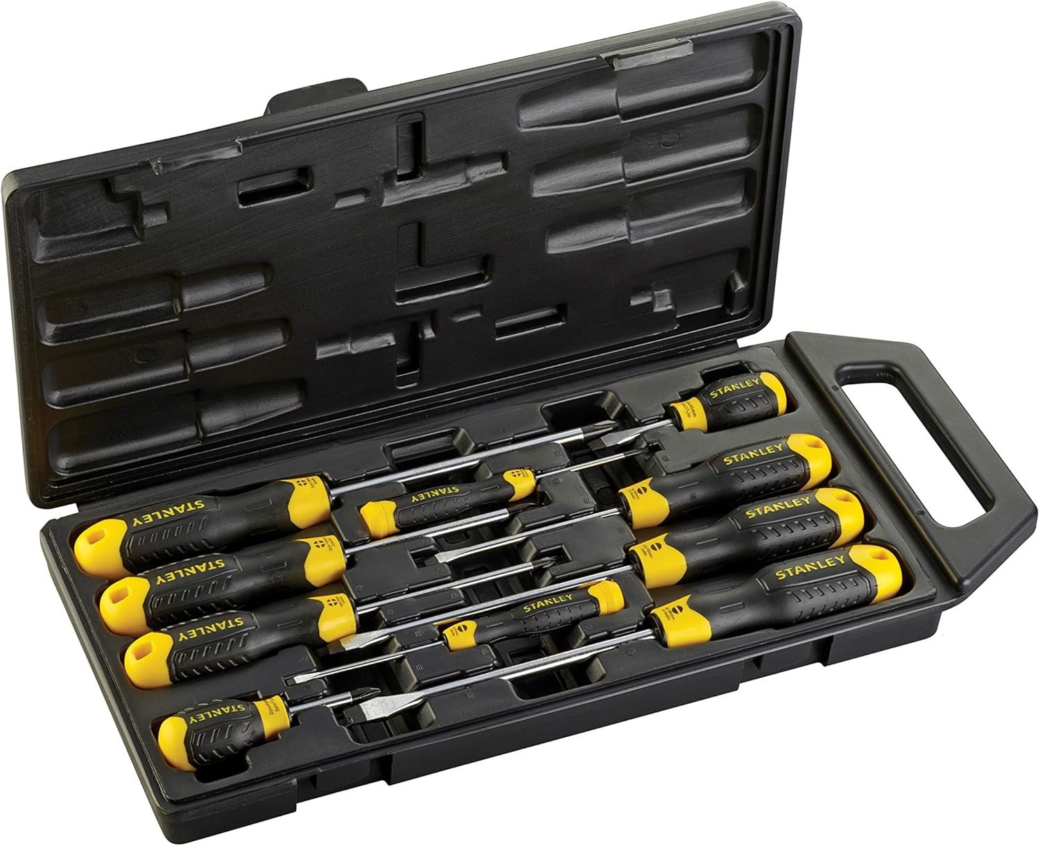 Stanley, 10 pcs Set - Flared 3mm X 75mm, 5 mm X 100mm, 6.5mm X 45mm, 6.5mm X 150mm, 8mm X 150mm, PH0 X 60mm, PH #1 X 75mm, PH - Image 2