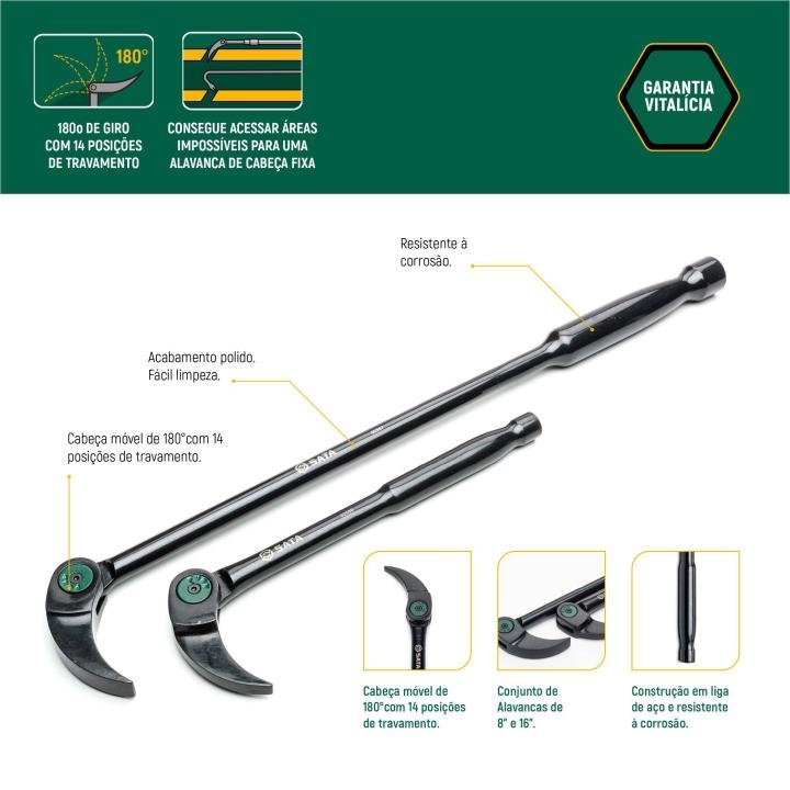 SATA, 2 Pcs Indexing Pry Bar Set - Image 6