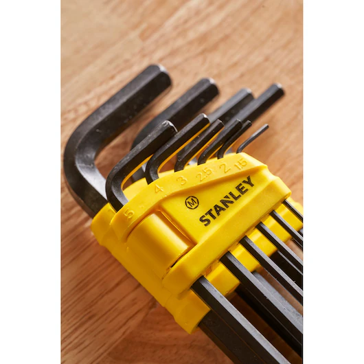 Stanley, 10 pieces Straight Male Elbow Hex Key Sets 1.5 - 2 - 2.5 - 3 4 - 5 - 5.5 - 6 - 8 - 10mm - Image 6