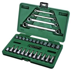 SATA, 35 Pc. 1/4” and 3/8” Drive E-Torx Socket and Wrench Set