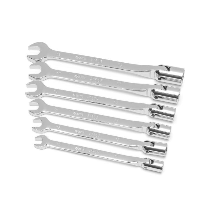 SATA, 6 Pc. Metric Double Flex Head Socket Wrench Set (10-19 mm) - Image 4