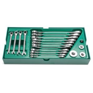 SATA,19 PCS COMBINATION DOUBLE RATCHETING WRENCH SET