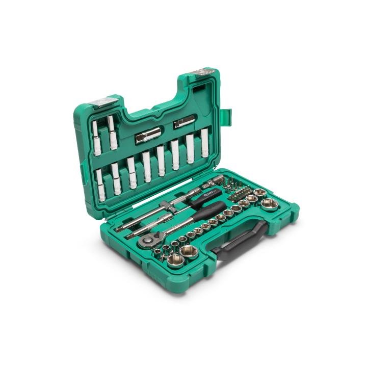 SATA, 60 Pc. 1/2” Drive 6 Point Metric Socket Set