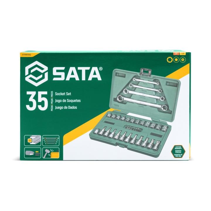 SATA, 35 Pc. 1/4” and 3/8” Drive E-Torx Socket and Wrench Set - Image 6