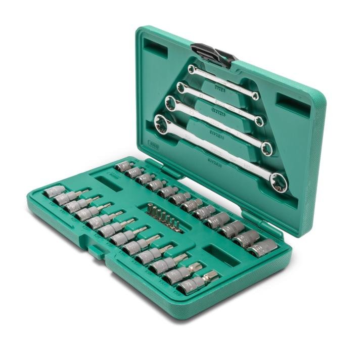 SATA, 35 Pc. 1/4” and 3/8” Drive E-Torx Socket and Wrench Set - Image 10