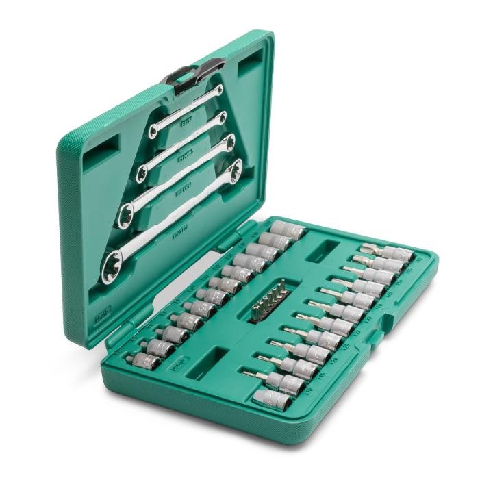 SATA, 35 Pc. 1/4” and 3/8” Drive E-Torx Socket and Wrench Set - Image 9