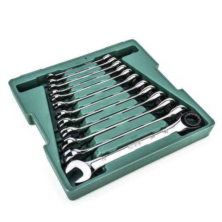 SATA,12 PCS METRIC DOUBLE RATCHETING WRENCH 8-19MM SET - Image 6
