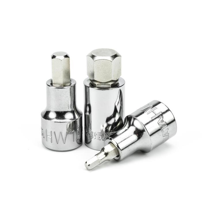 SATA, 9 Pc. 1/2" Drive Hex Bit Socket Set (4 - 17 mm) - Image 4