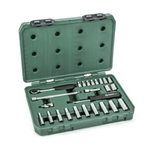 SATA ,25 PC. 1/4" DRIVE 6 POINT SAE SOCKET SET