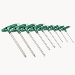 SATA, 9 PC. T-HANDLE BALL POINT HEX KEY SET
