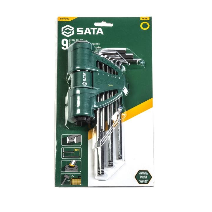 SATA, 9PC EXTRA LONG TORX HEX KEY SET