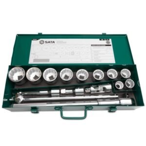 SATA ,15 PC. 3/4" DRIVE 12 POINT SAE SOCKET SET