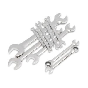 SATA ,10 PC. METRIC OPEN END AND COMBINATION RATCHETING  WRENCH TRAY SET