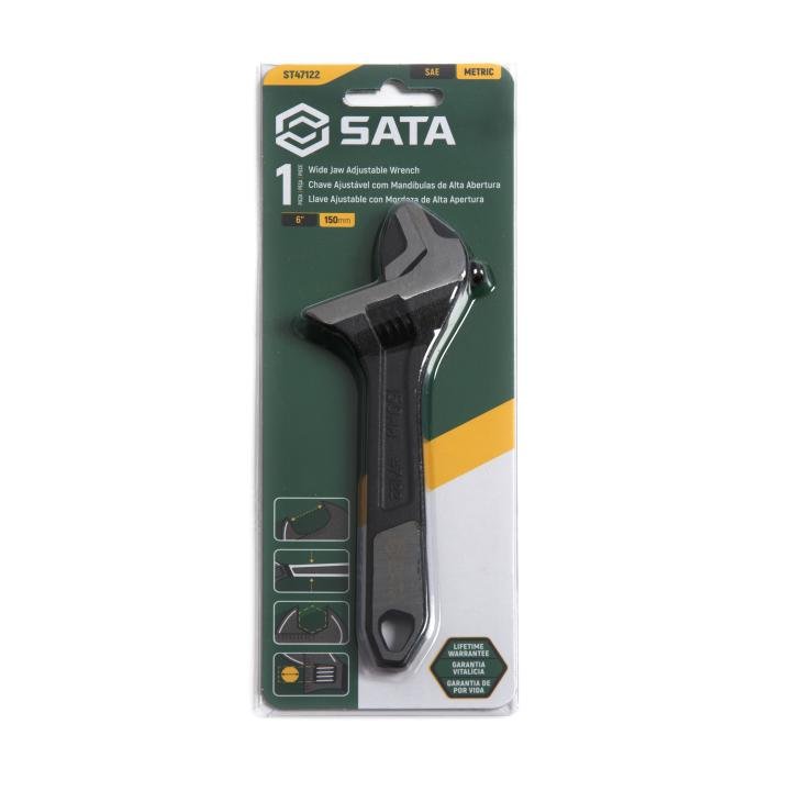 SATA, 6" WIDE JAW ADJUSTABLE WRENCH - Image 5