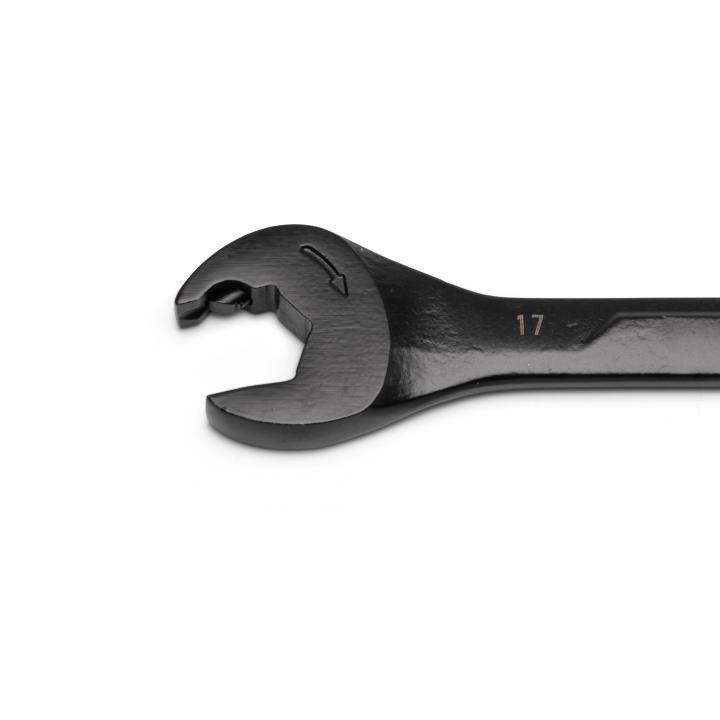 SATA, 7 Pc. Metric X6 Open End Ratcheting Combination Wrench Set (8 - 17 mm - Image 3