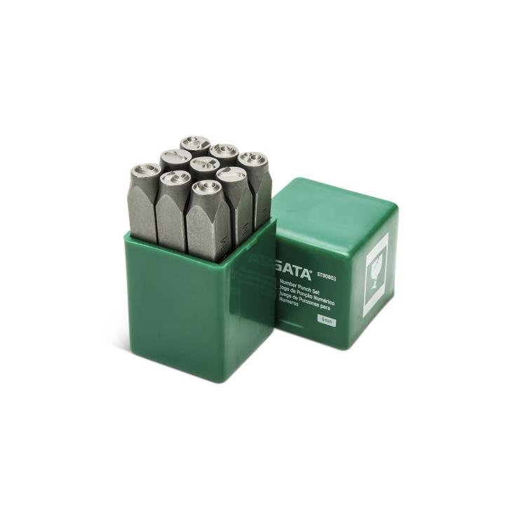 SATA, 9 PC. NUMBER PUNCH SET 8MM